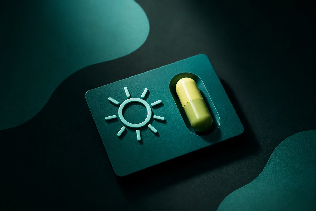Sun icon beside a Doryx 100 mg capsule